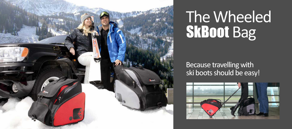 The rolling ski boot bag for more comfort